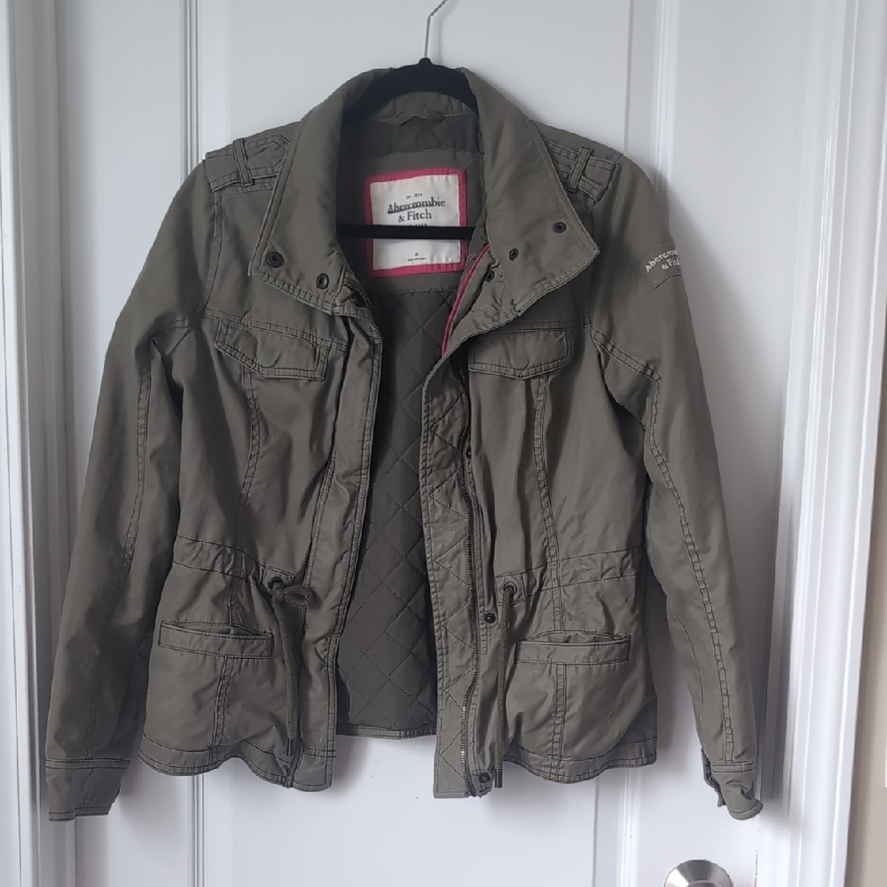 Abercrombie & Fitch Men's Olive Green Field Jacket